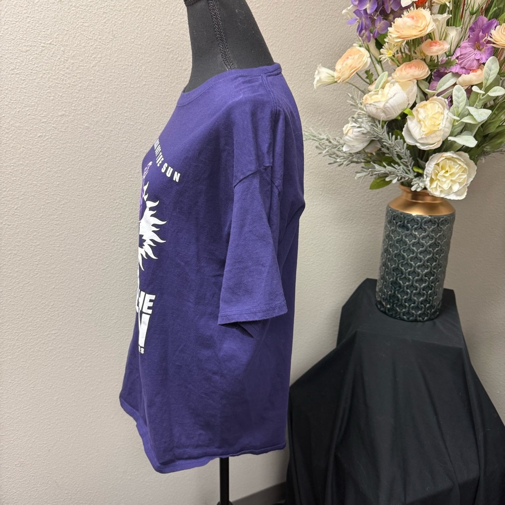 Champion TCU Horned Frogs “Lights Out” Purple Gridiron Football Tee L - Picture 2 of 6